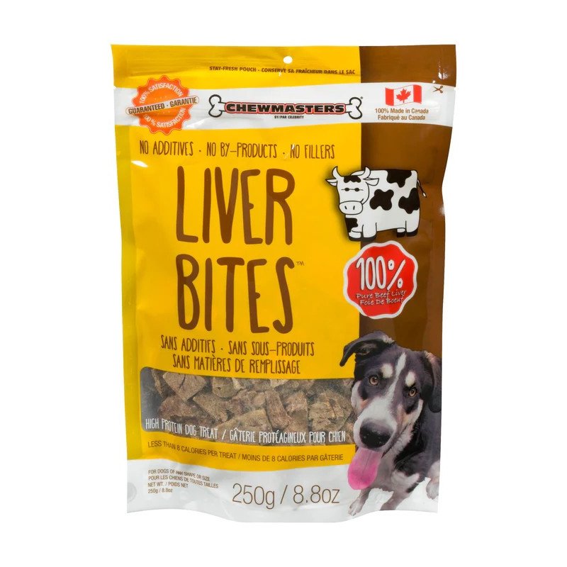 Chewmasters Liver Bites Dog Treats 250 g