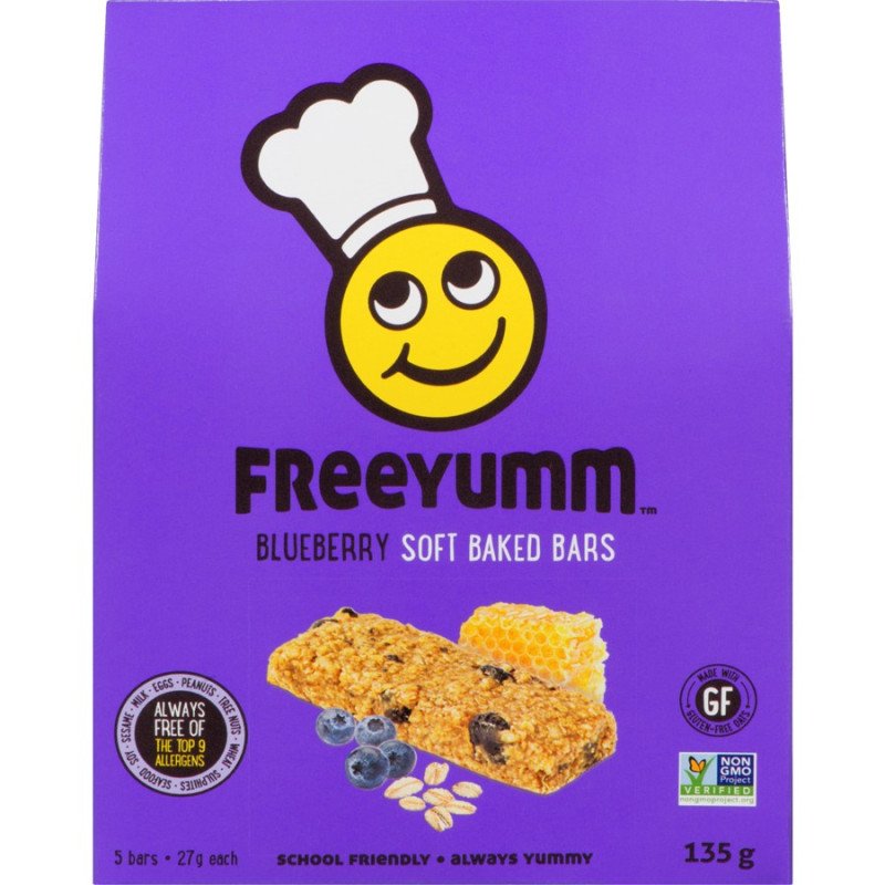 Freeyumm Gluten Free Blueberry Oat Bars 135 g