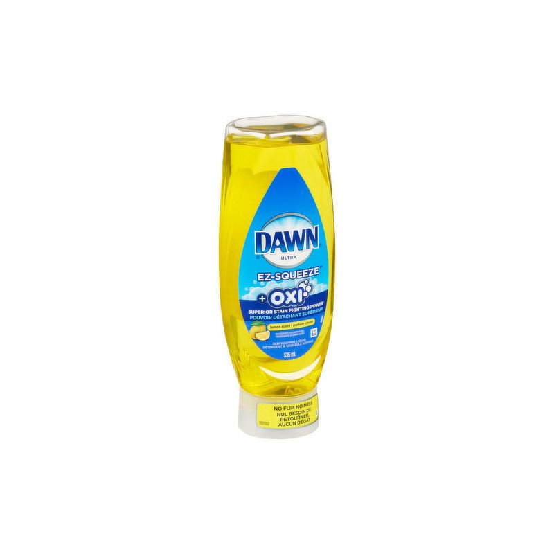 Dawn Ultra EZ-Squeeze +OXI Liquid Dishwashing Detergent Lemon Scent 535 ml