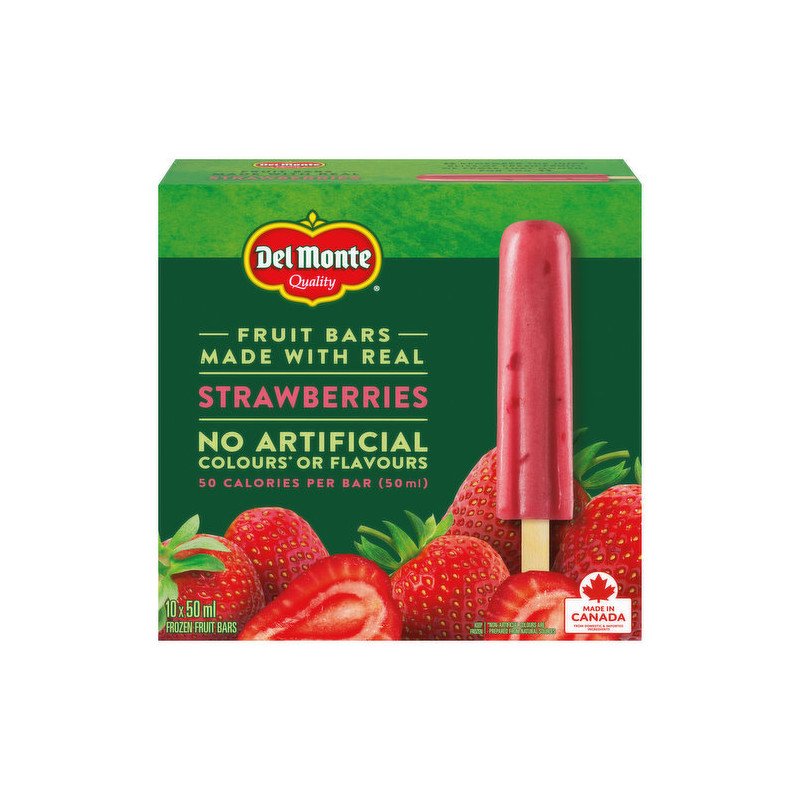 Del Monte Strawberries Fruit Bars 10 x 50 ml