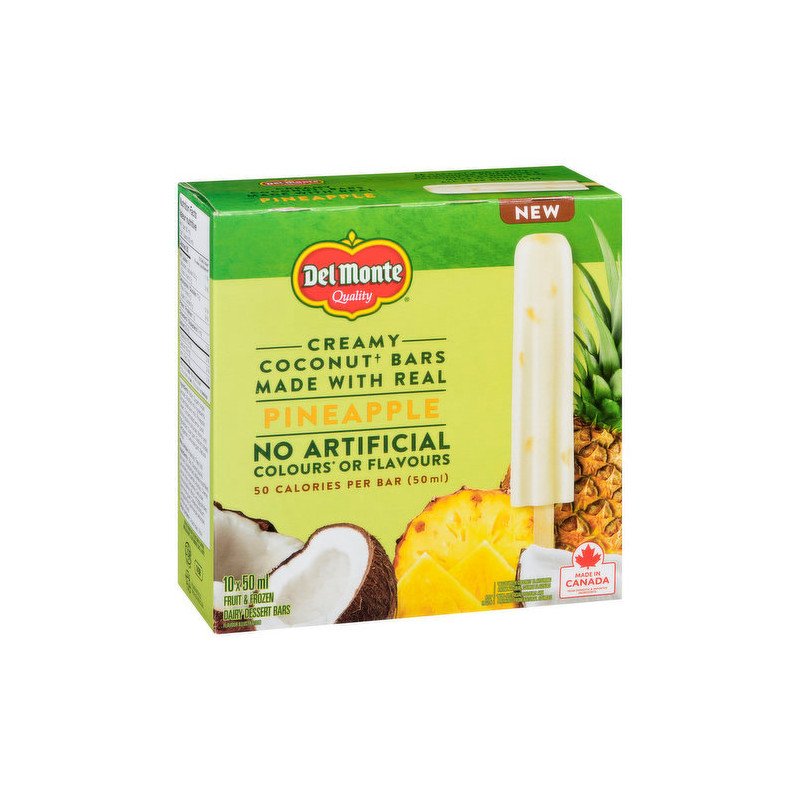 Del Monte Pineapple Coconut Fruit Bars 10 x 50 ml