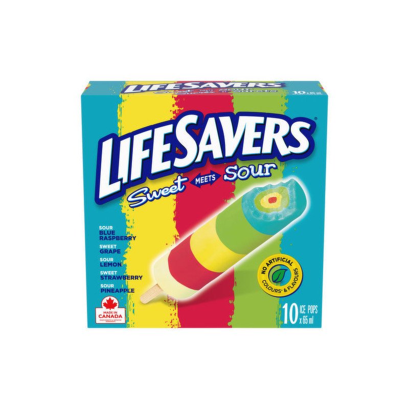 Lifesavers Sweet Meets Sour Ice Pops 10 x 65 ml