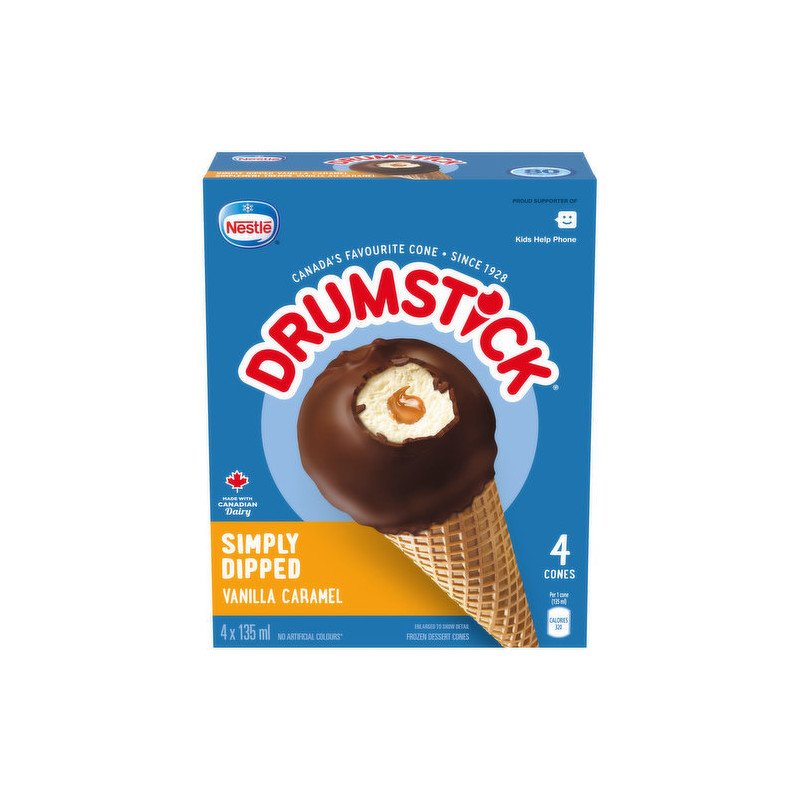 Nestle Drumstick Simply Dipped Vanilla Caramel 4 x 135 ml