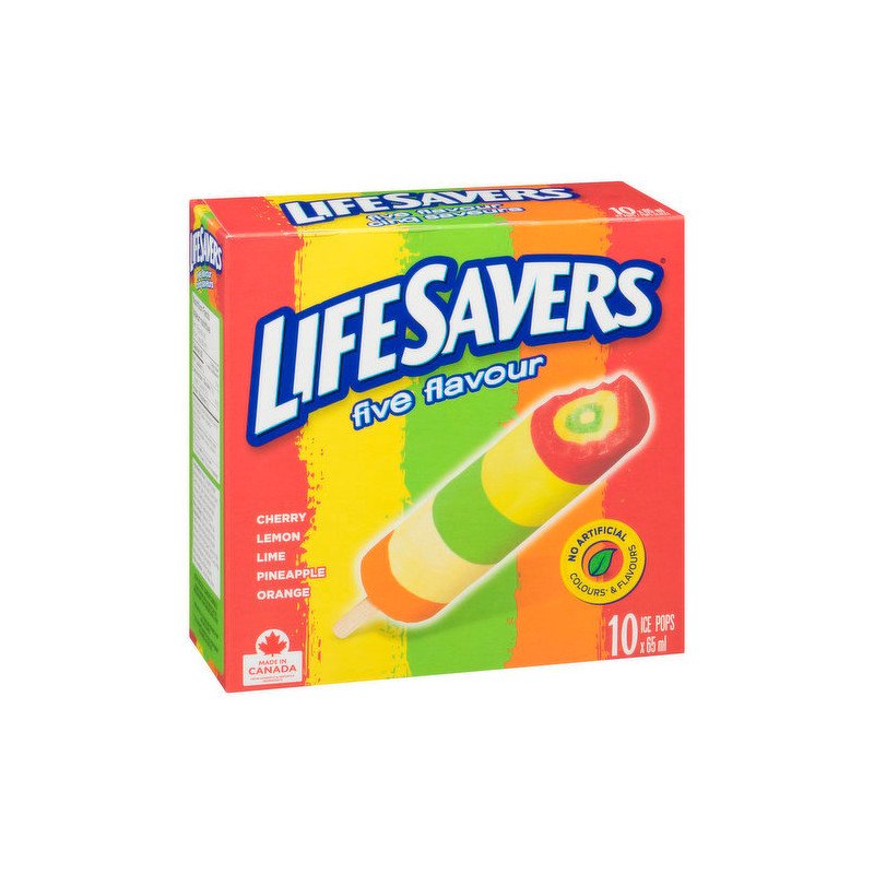 Lifesavers Five Flavour Ice Pops 10 x 65 ml