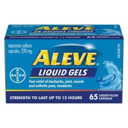Aleve Back and Body Pain 220 mg Liquid Gels 65’s