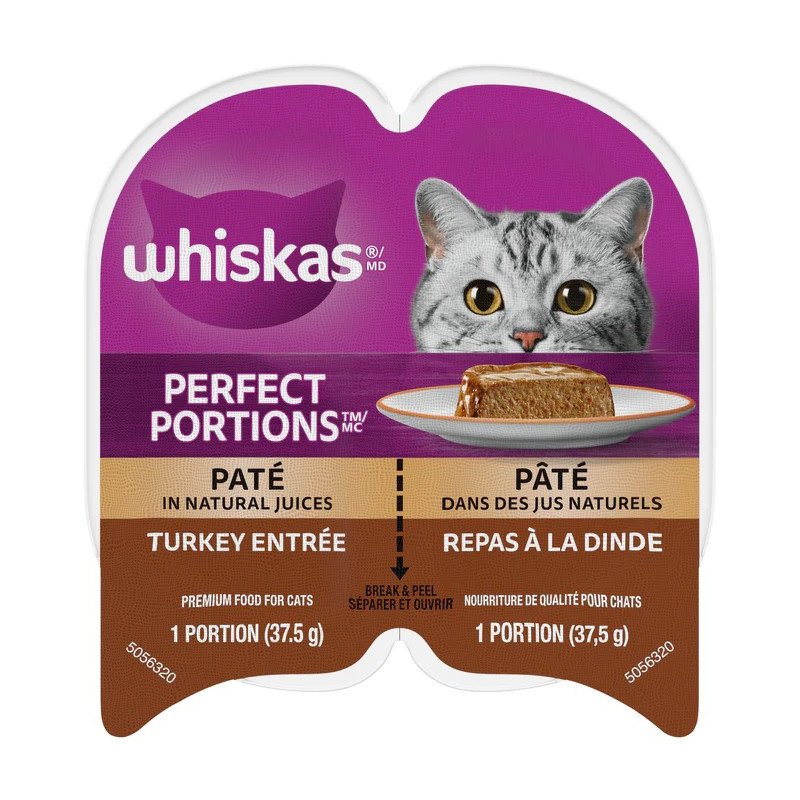 Whiskas Perfect Portions Pate Turkey Entree 2 x 37.5 g