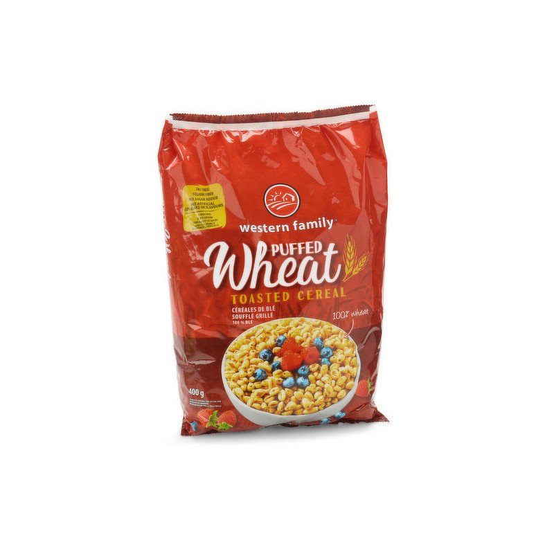 Western Family Puffed Wheat Toasted Cereal 400 g