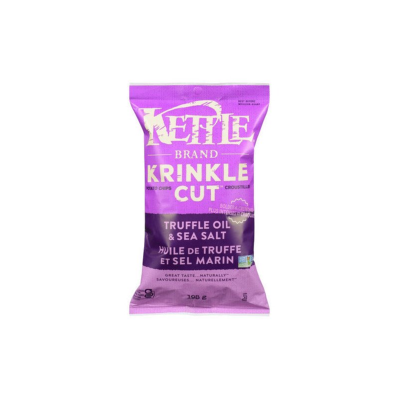 Kettle Brand Krinkle Cut Potato Chips Truffle Oil & Sea Salt 198 g