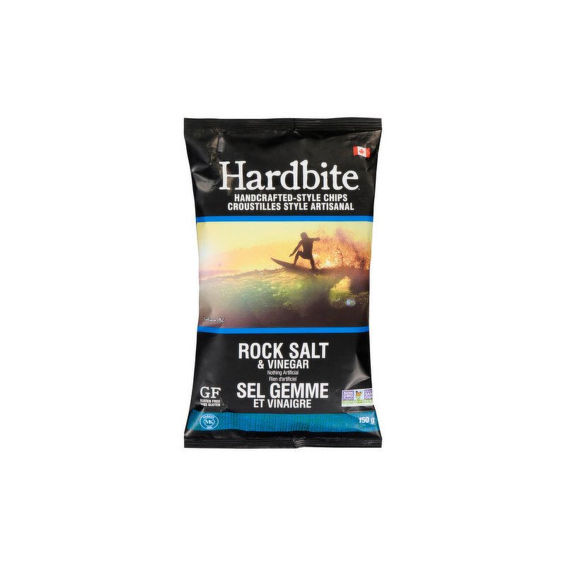 Hardbite Rock Salt & Vinegar Potato Chips 150 g