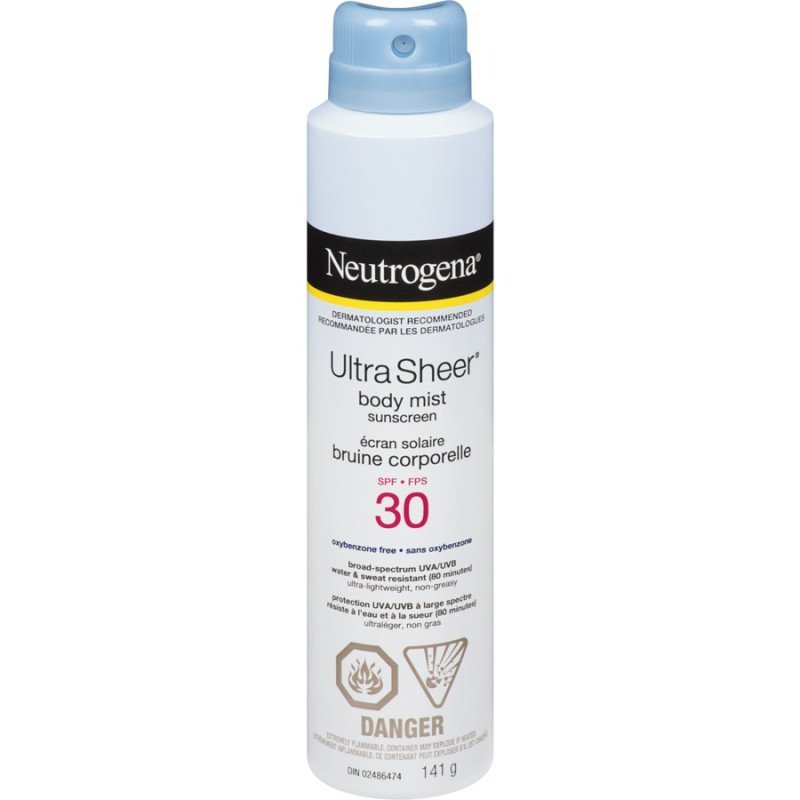 Neutrogena Ultra Sheer Body Mist Sunscreen SPF 30 141 g