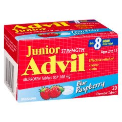Advil Junior Strength Chewable Tablets Blue Raspberry 20's