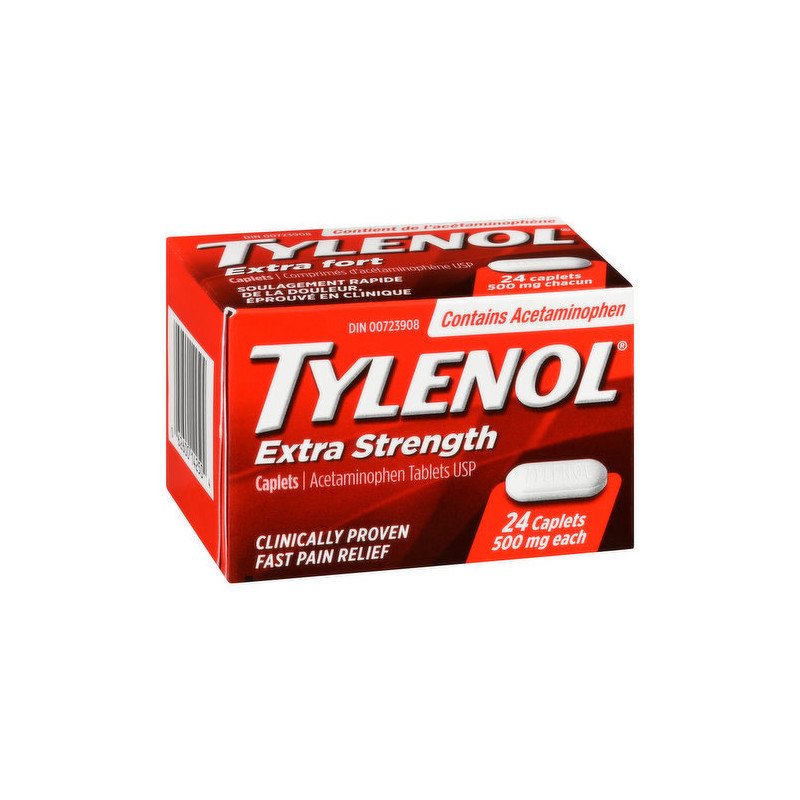 Tylenol Extra Strength Caplets 500 mg 24's