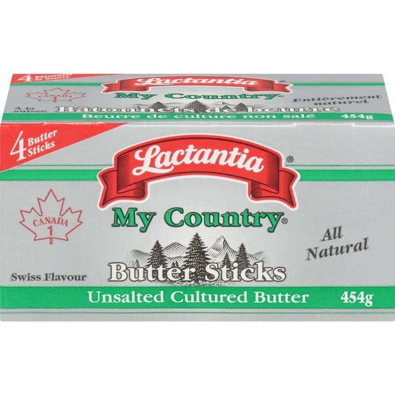 Lactantia My Country Unsalted Cultured Butter 4 x 113.5 g