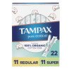 Tampax Pure Cotton Tampons 11 Regular 11 Super 22’s