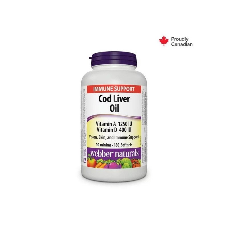 Webber Naturals Cod Liver Oil Softgels 180’s