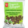 PC Organics Jumbo Seedless Raisins Snack Packs 196 g