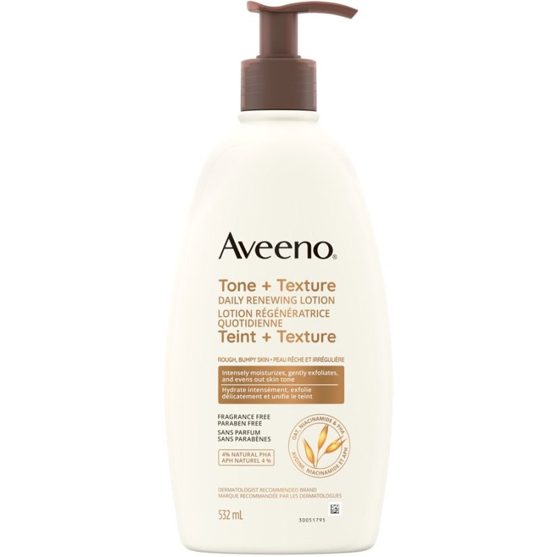 Aveeno Tone and Texture Daily Renewing Lotion Fragrance Free 532 ml