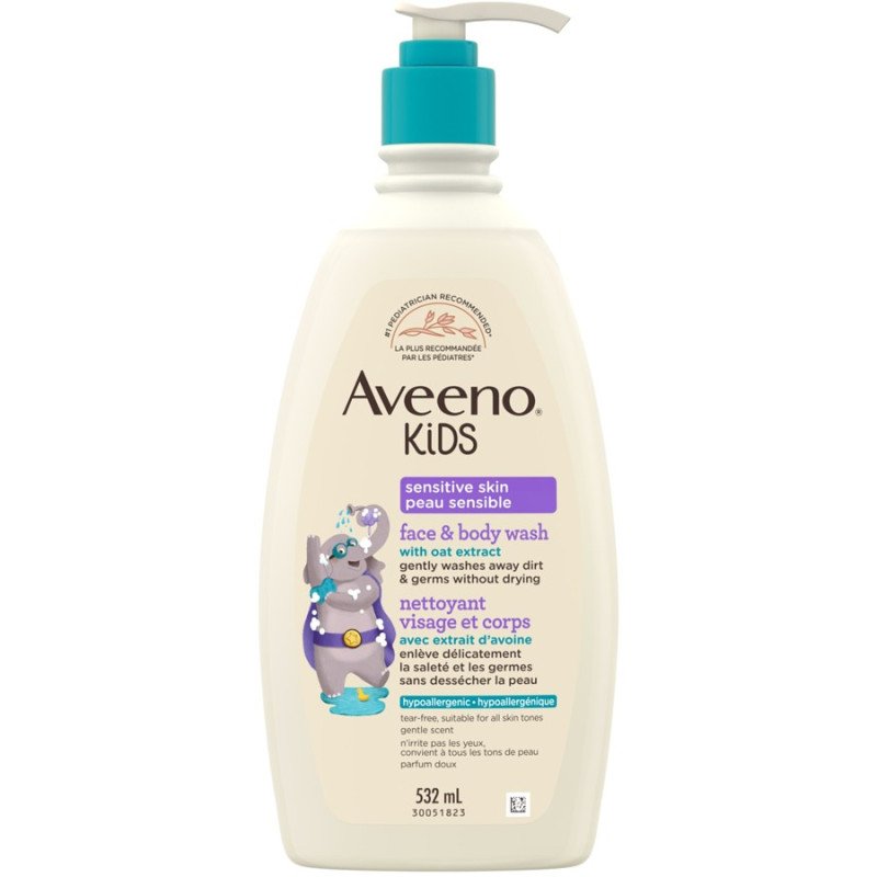 Aveeno Kids Face & Body Wash Sensitive Skin 532 ml