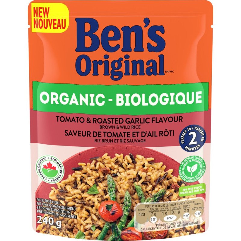 Ben’s Original Organic Brown & Wild Rice Tomato & Roasted Garlic Flavour 240 g