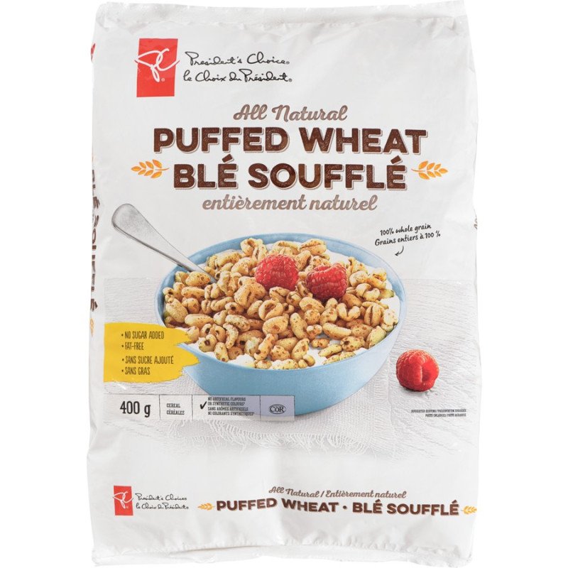 PC All Natural Puffed Wheat Cereal 400 g