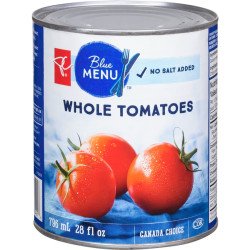 PC Blue Menu Whole Tomatoes No Salt 796 ml