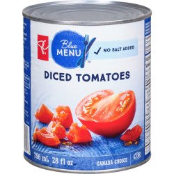 PC Blue Menu Diced Tomatoes No Salt 796 ml