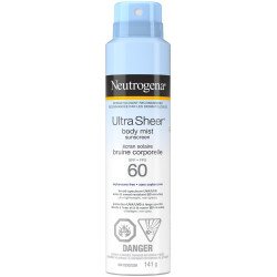 Neutrogena Ultra Sheer Body Mist Sunscreen SPF 60 141 g