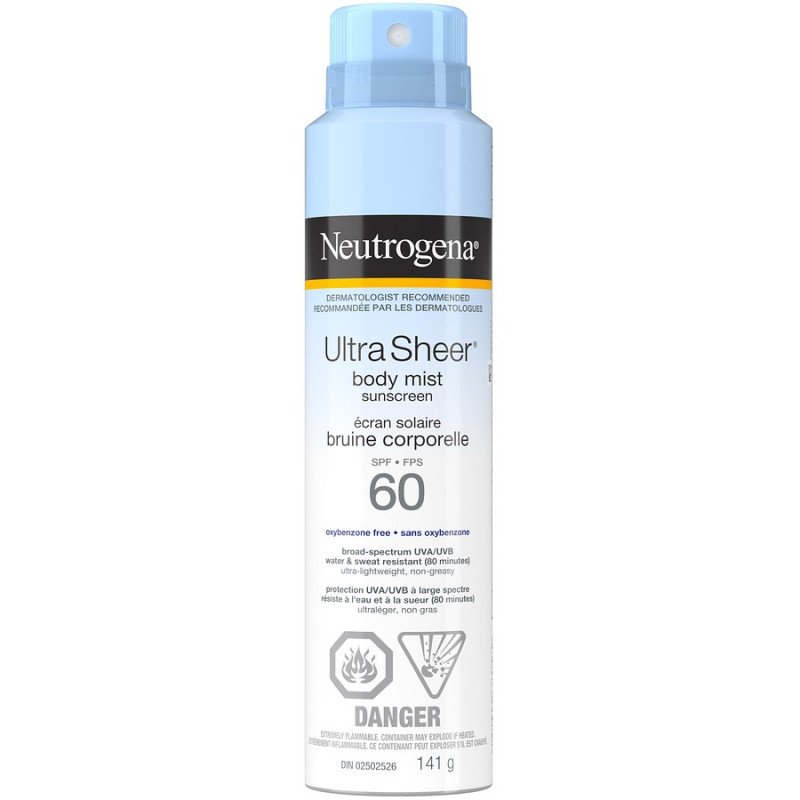 Neutrogena Ultra Sheer Body Mist Sunscreen SPF 60 141 g