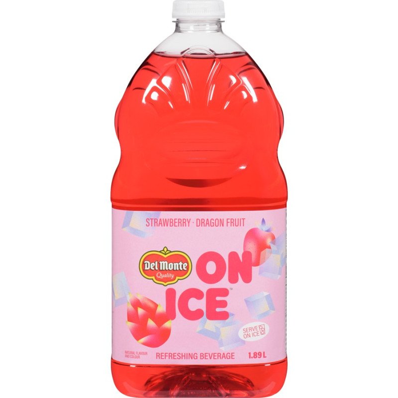 Del Monte on Ice Refreshing Beverage Strawberry Dragon Fruit 1.89 L