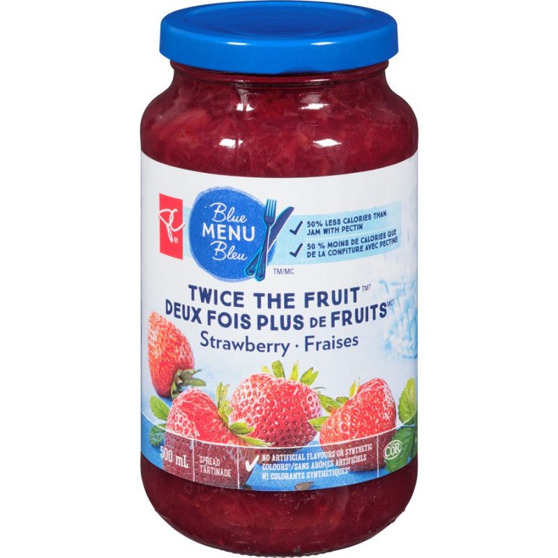 PC Blue Menu Twice The Fruit Spread Strawberry 500 ml