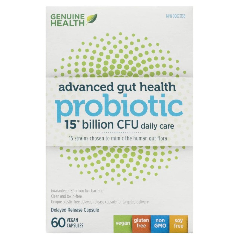 Genuine Health Advanced Gut Health Probiotic 15 Billion CFU 60’s
