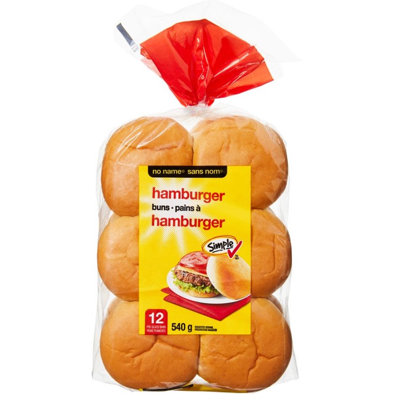 No Name Hamburger Buns 12’s