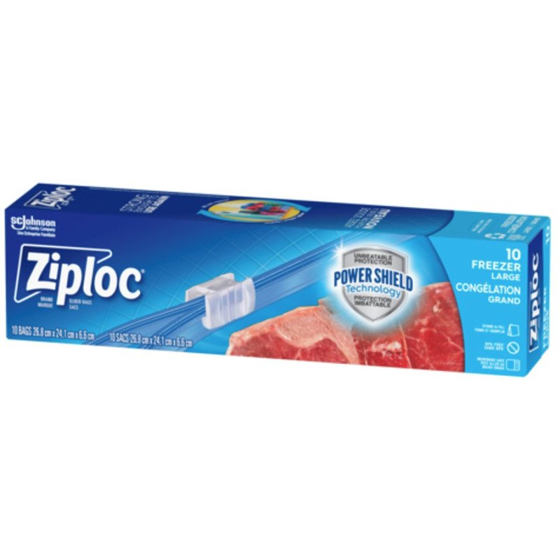 Ziploc Slider Freezer Bags Large 10's