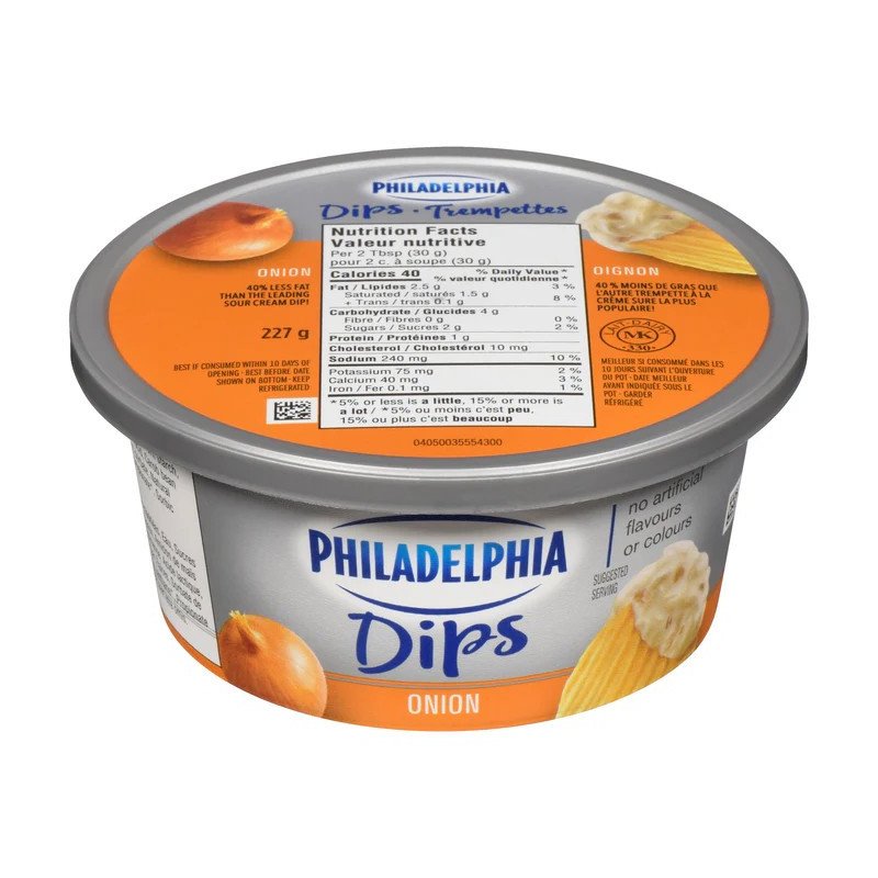 Kraft Philadelphia Dip Onion 227 g