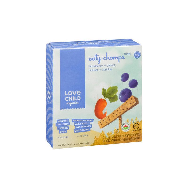 Love Child Organics Oaty Chomps Blueberry & Carrot 6 x 23 g