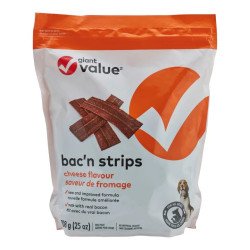Giant Value Bac’n Strips Dog Treats Cheese Flavour 708 g