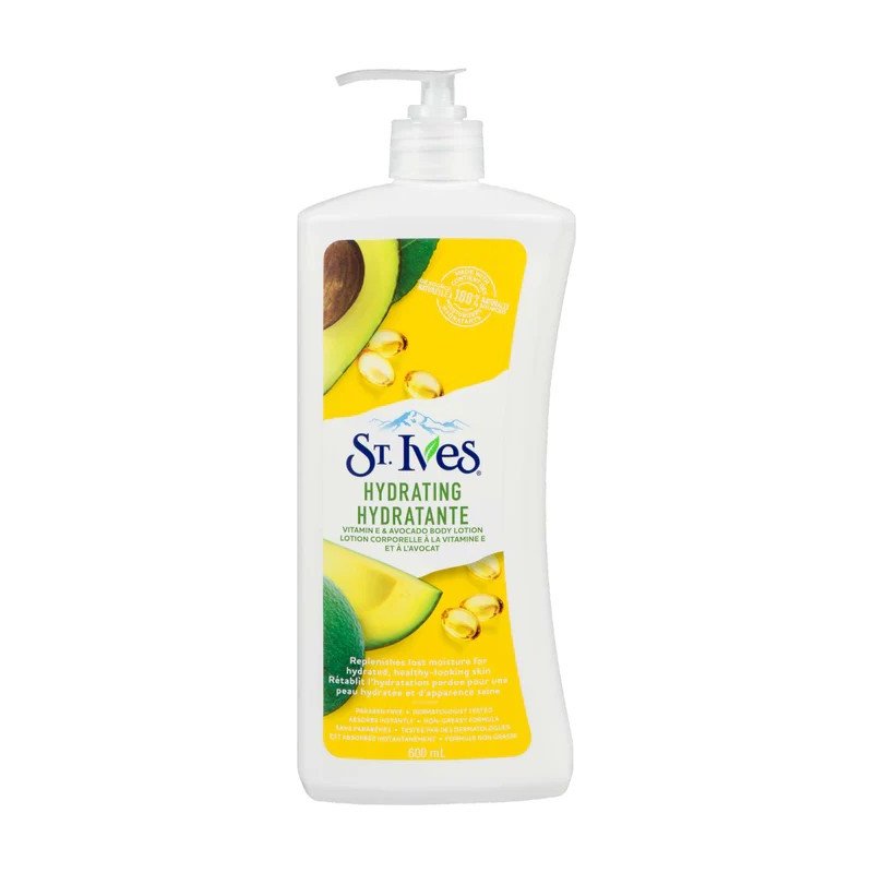 St Ives Body Lotion Hydrating Vitamin E & Avocado 600 ml