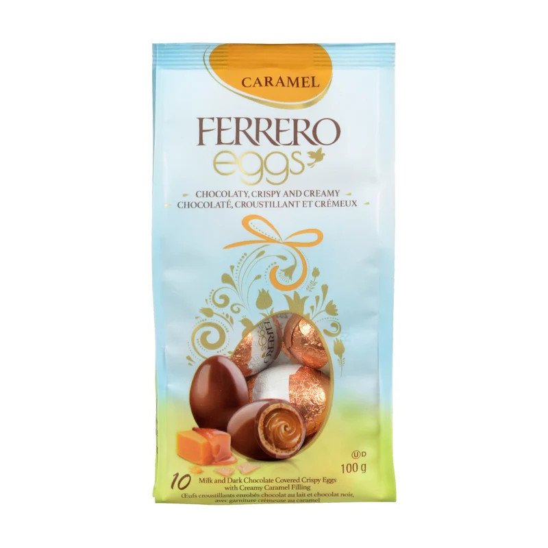 Ferrero Eggs Caramel Milk and Dark Chocolate Crispy Mini Eggs 100 g