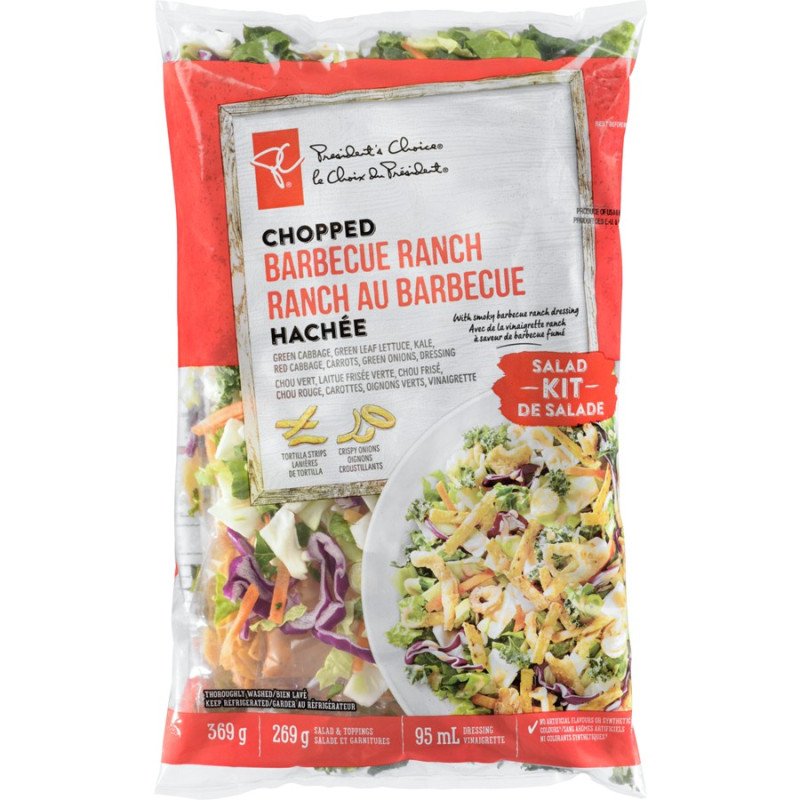 PC Chopped Barbecue Ranch Salad Kit 369 g