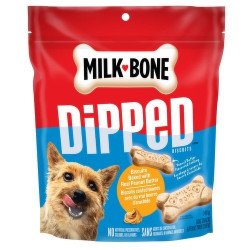 Milk Bone Dipped Biscuits Peanut Butter Dog Treats 340 g