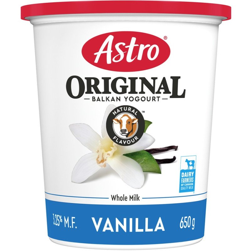 Astro Original Yogurt Vanilla 3.25% 650 g