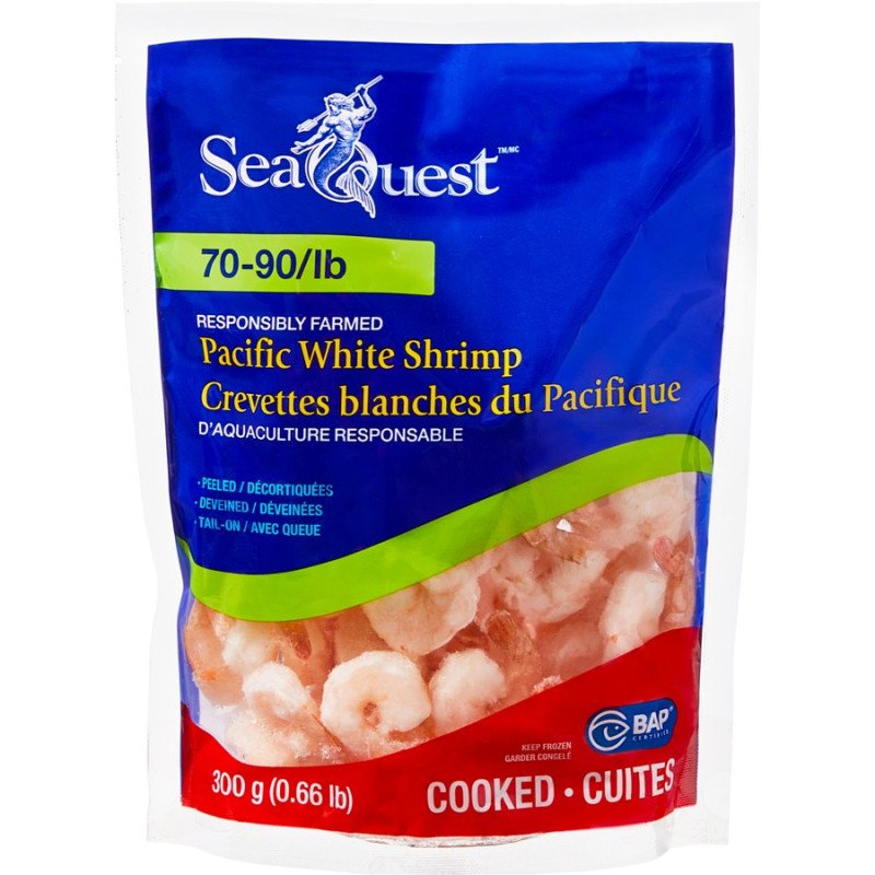 Seaquest Pacific White Shrimp Cooked 70-90 300 g