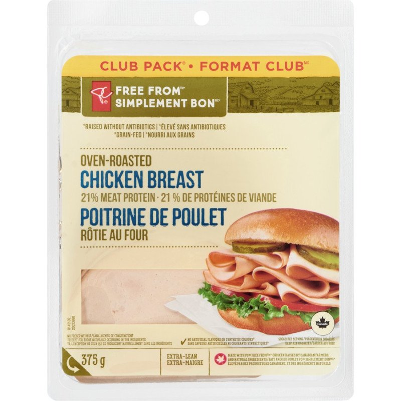 PC Free From Oven Roasted Chicken Breast 375 g