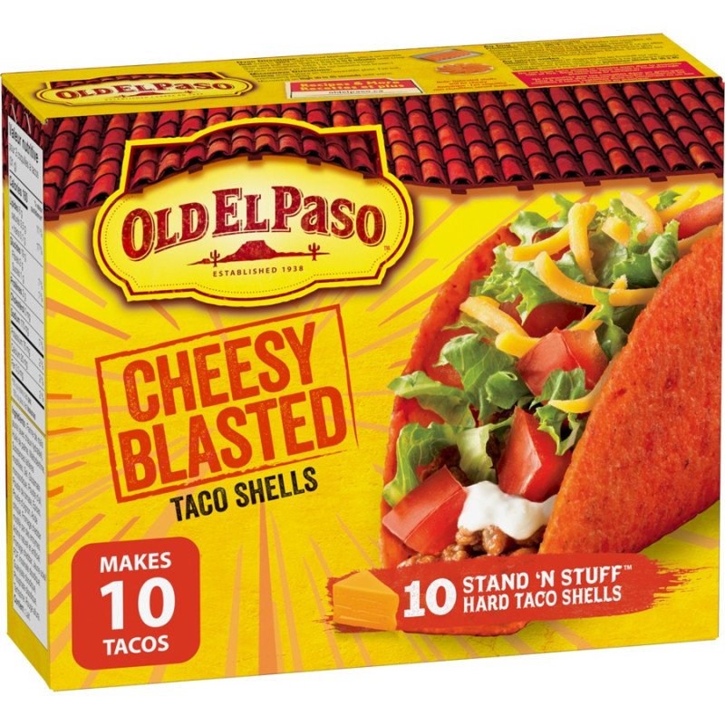 Old El Paso Cheesy Blasted Taco Shells 10's