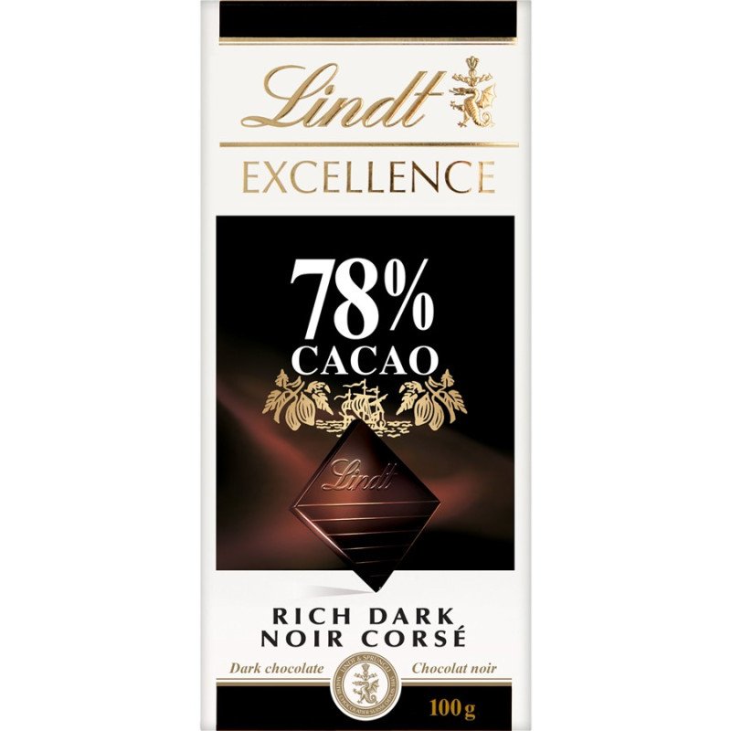 Lindt Excellence 78% Cacao Dark Chocolate 100 g