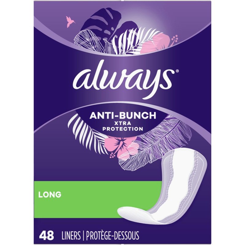 Always Anti-Bunch Xtra Protection Long Liners Unscented 48’s