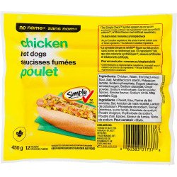 No Name Chicken Hot Dogs 450 g