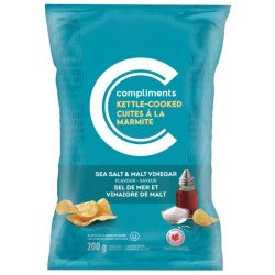 Compliments Kettle Chips Sea Salt & Malt Vinegar 200 g