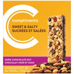 Compliments Sweet & Salty Granola Bars Dark Chocolate Nut 5’s 175 g