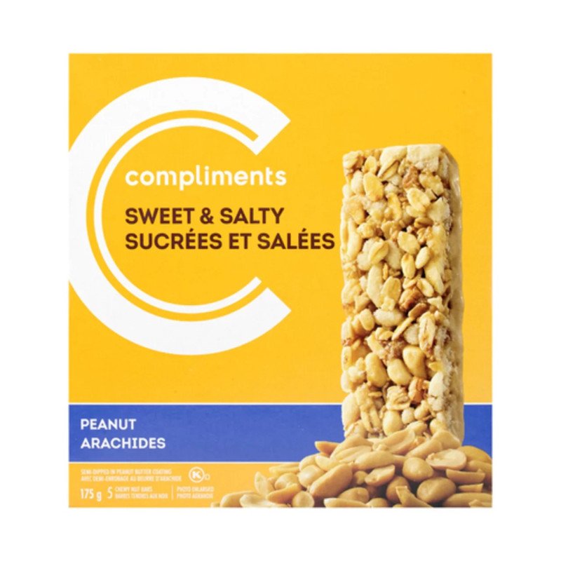 Compliments Sweet & Salty Granola Bars Peanut 5’s 175 g